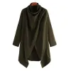 Men's Casual Cape Style High Collar Long Sleeve Irregular Coat 51124408K sold by Manly