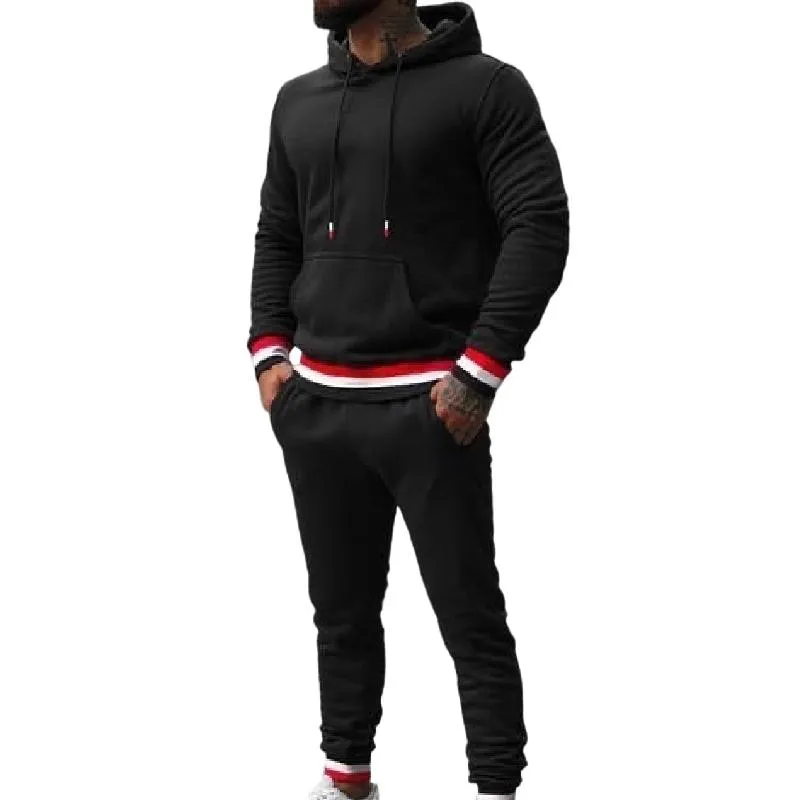 Men's Casual Hooded Long Sleeve Sweatshirt and Sweatpants Set 95487531K sold by Manly product image thumbnail 4
