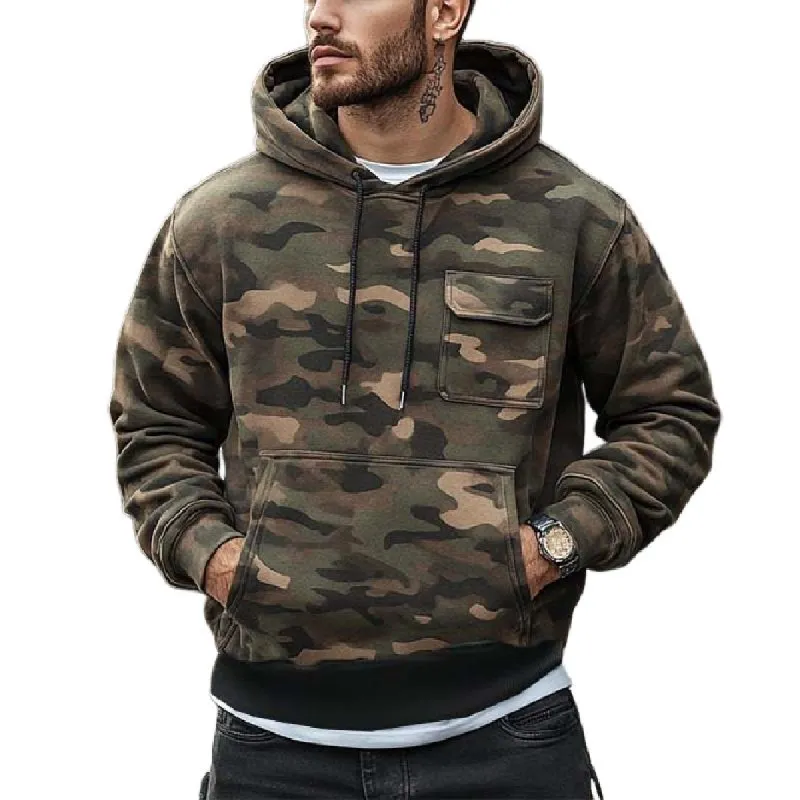 Men's Classic Retro Casual Camouflage Hoodie 54807972K sold by Manly