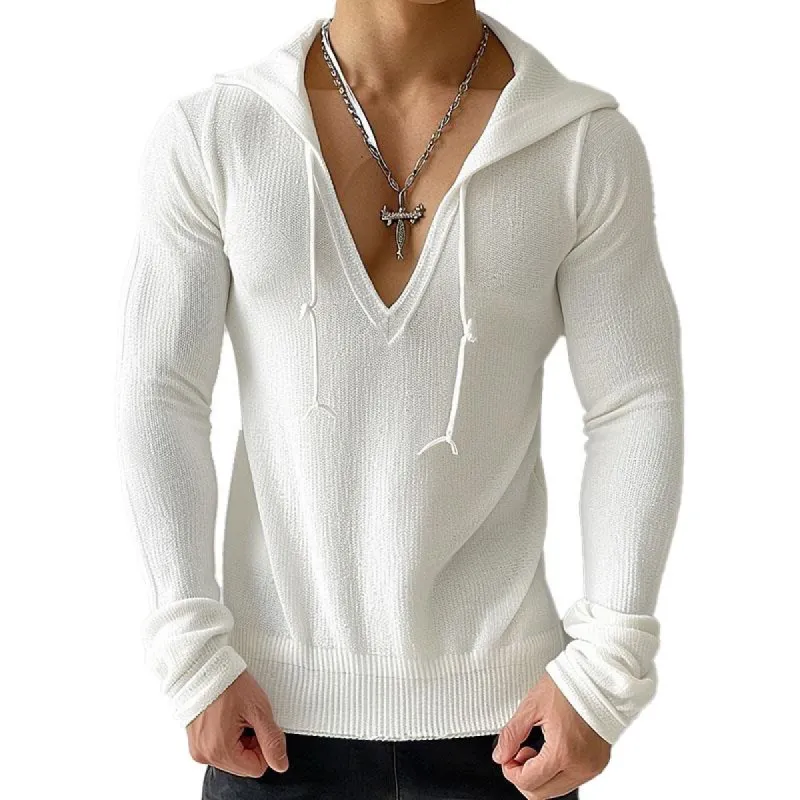 Men's Solid Color Casual Hoodie 85716838X sold by Manly