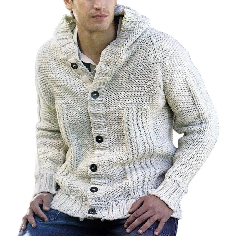 Men's Cable Knit Hooded Cardigan 69508153U sold by Manly