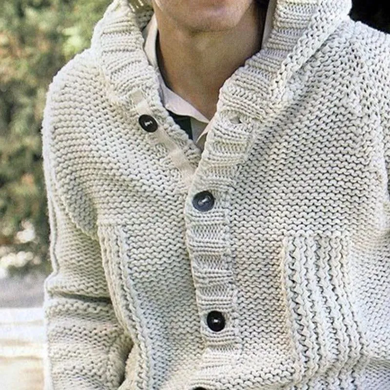 Men's Cable Knit Hooded Cardigan 69508153U sold by Manly product image thumbnail 3