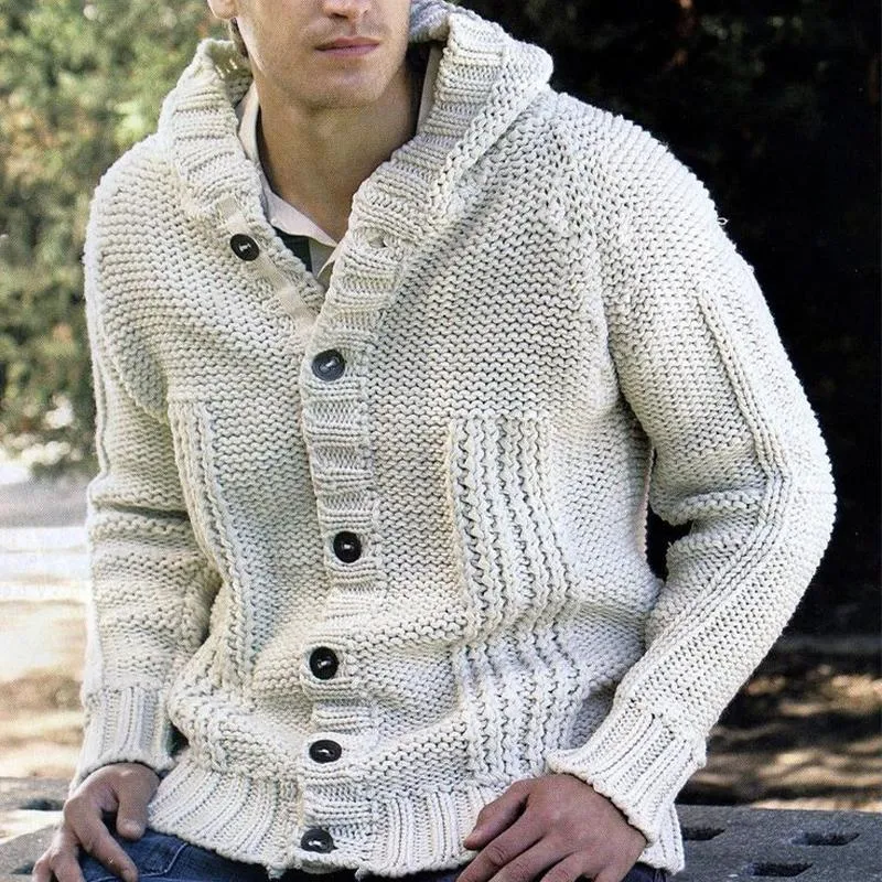Men's Cable Knit Hooded Cardigan 69508153U sold by Manly product image thumbnail 2