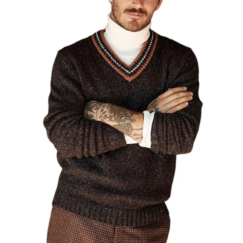 Men's Vintage V-Neck Knitted Sweater 98097317U sold by Manly