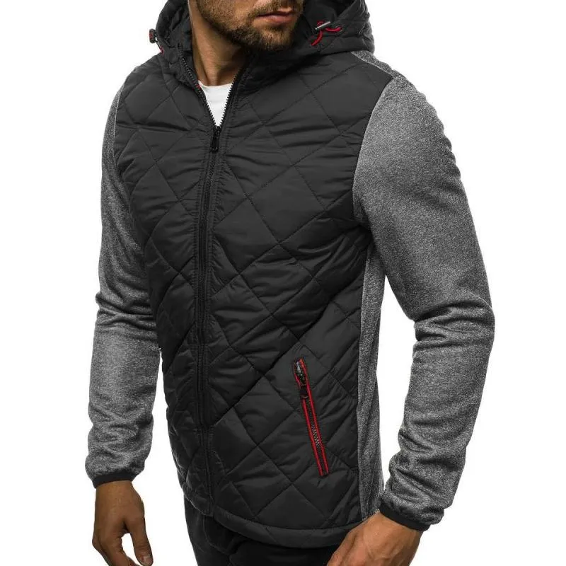 Men's Retro Casual Paneled Zipper Hoodie 52015584TO sold by Manly