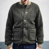 Men's Vintage Casual Polar Fleece Pocket Jacket 10315784TO sold by Manly
