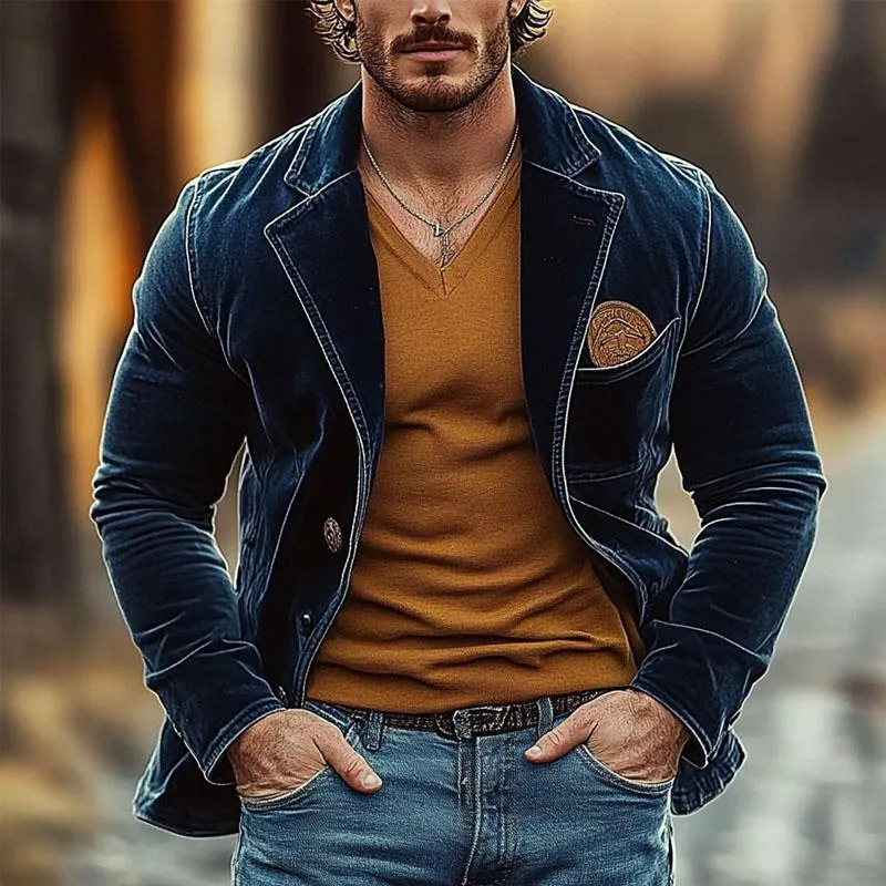 Men's Vintage Velvet Single Breasted Blazer 79109768X sold by Manly product image thumbnail 2