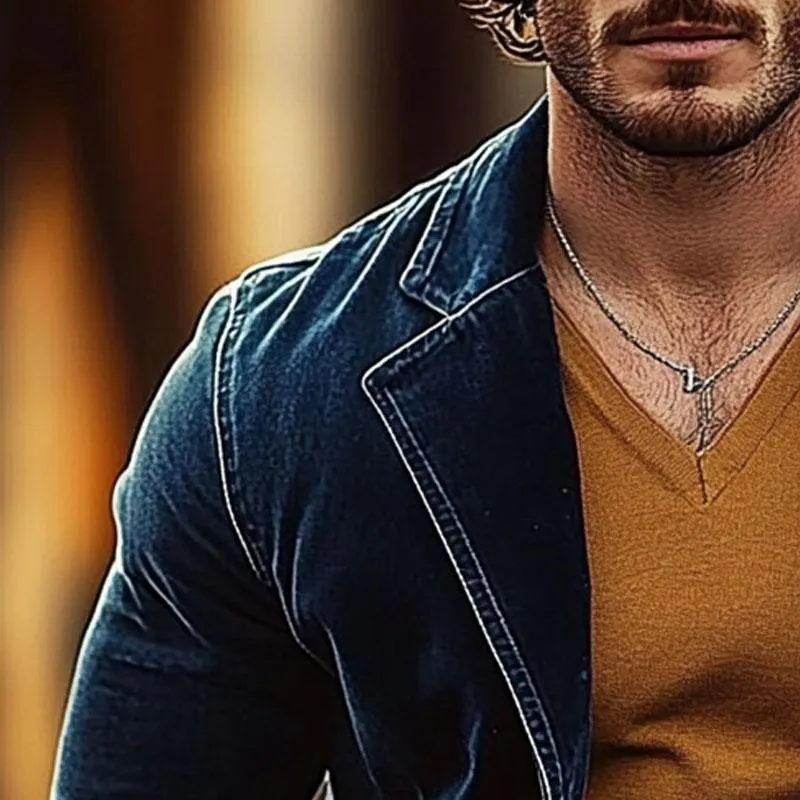 Men's Vintage Velvet Single Breasted Blazer 79109768X sold by Manly product image thumbnail 3