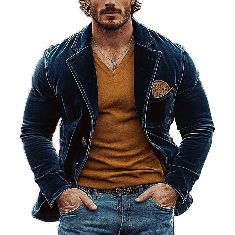 Men's Vintage Velvet Single Breasted Blazer 79109768X sold by Manly