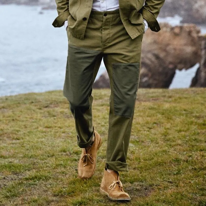 Men's Solid Color Patch Work Straight Cargo Pants 10525449Z sold by Manly product image thumbnail 2