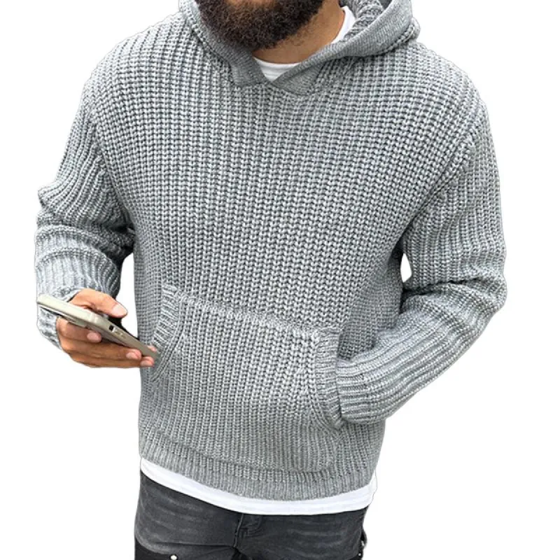 Men's Vintage Casual Drawstring Hooded Sweater 19407664TO sold by Manly