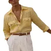 Men's Casual Stylish Multi-Pocket Long-sleeved Shirt 35715545K sold by Manly