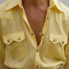 Men's Casual Stylish Multi-Pocket Long-sleeved Shirt 35715545K sold by Manly