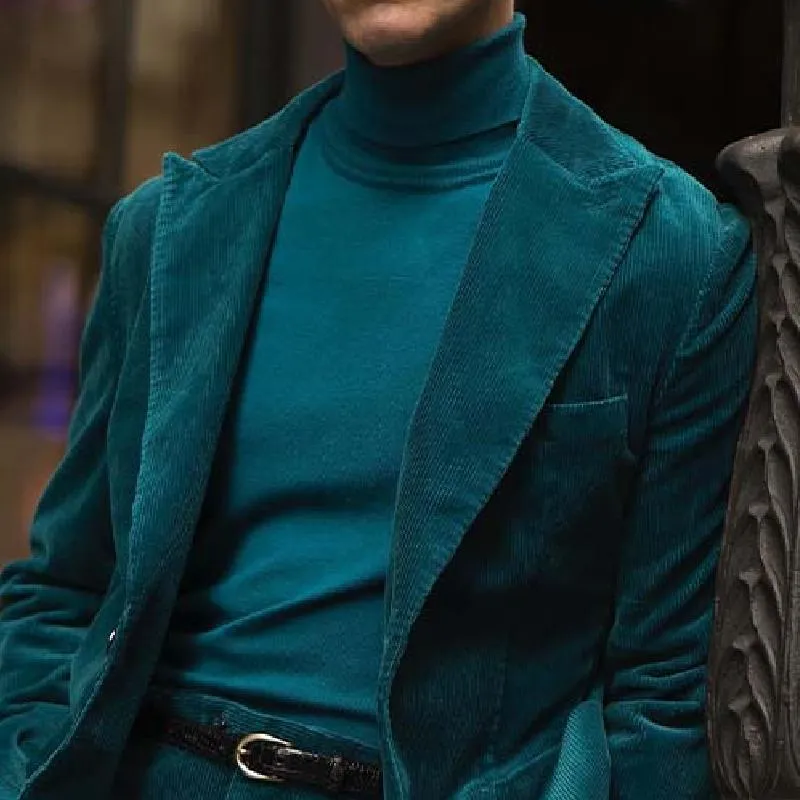 Men's Classic Vintage Fashion Slim Fit Corduroy Blazer 02707497K sold by Manly product image thumbnail 4