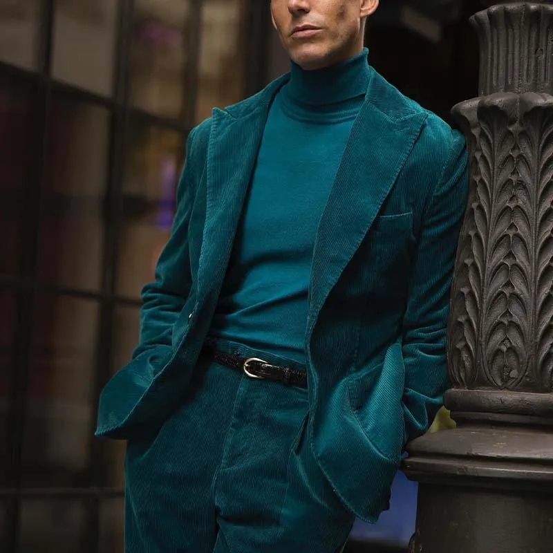 Men's Classic Vintage Fashion Slim Fit Corduroy Blazer 02707497K sold by Manly product image thumbnail 2