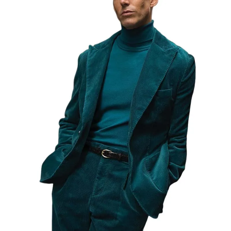 Men's Classic Vintage Fashion Slim Fit Corduroy Blazer 02707497K sold by Manly