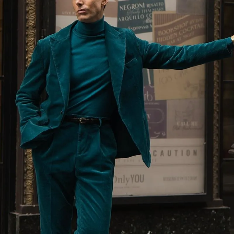 Men's Classic Vintage Fashion Slim Fit Corduroy Blazer 02707497K sold by Manly product image thumbnail 3