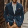 Men's Solid Color Casual Corduroy Suit Jacket 14156129X sold by Manly
