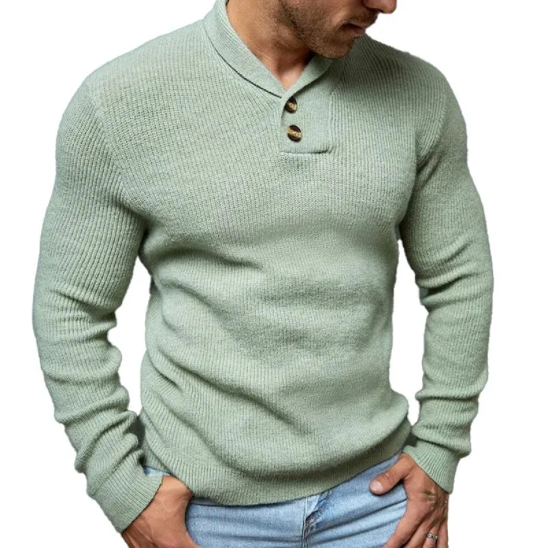 Men's Solid Color Casual Pullover Sweater 81044318X sold by Manly