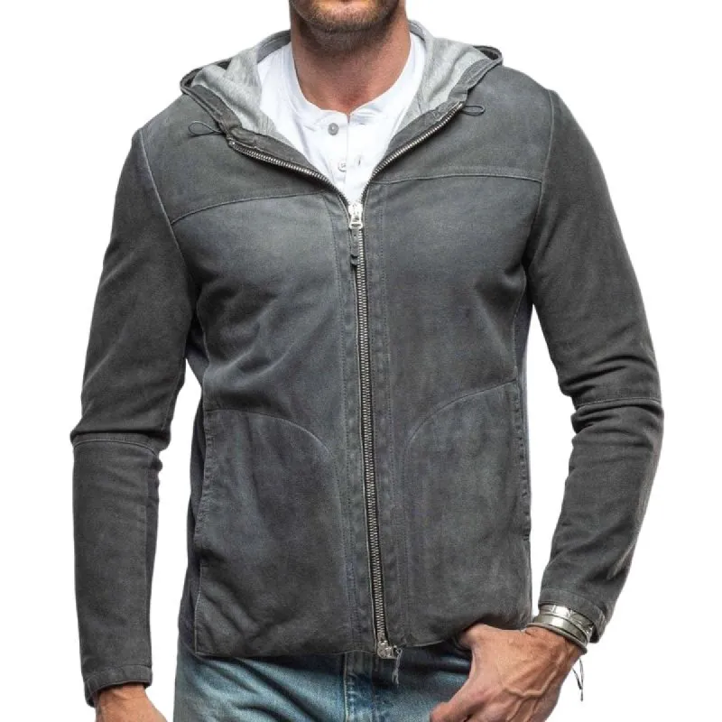 Men's Classic Casual Hooded Suede Jacket 90930814F sold by Manly
