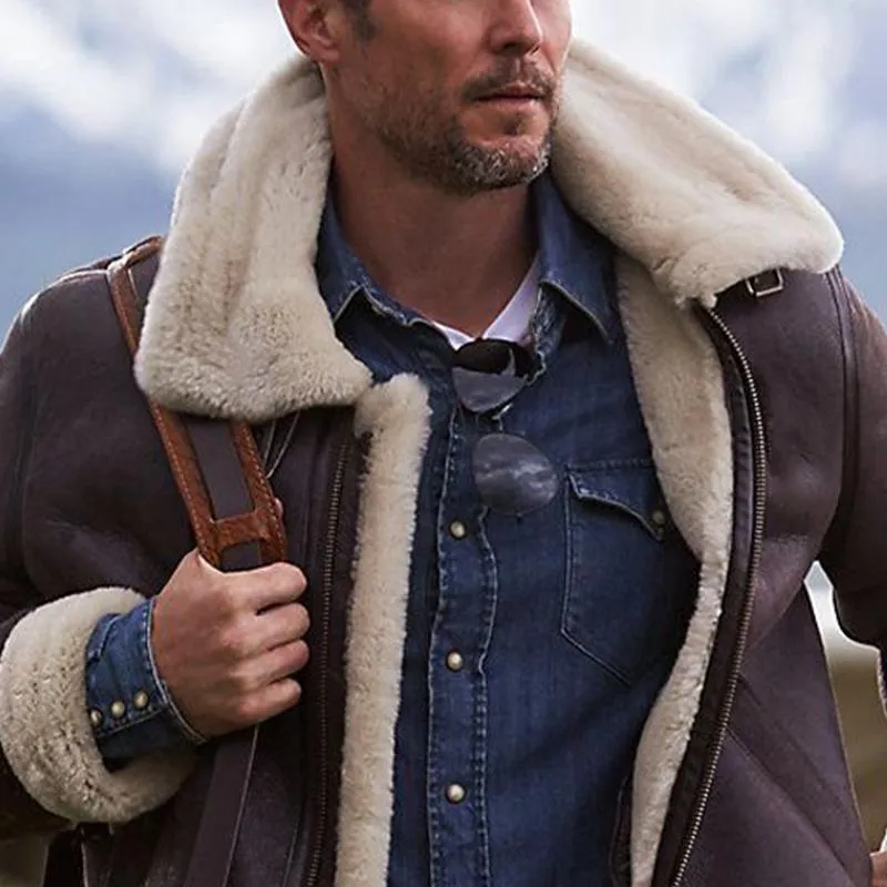 Men's Suede Lambswool Paneled Jacket 61528935U sold by Manly product image thumbnail 3