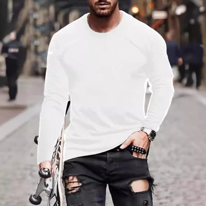 Men's Classic Casual Crew Neck Long Sleeve T-Shirt 78521115K sold by Manly product image thumbnail 4