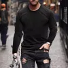 Men's Classic Casual Crew Neck Long Sleeve T-Shirt 78521115K sold by Manly