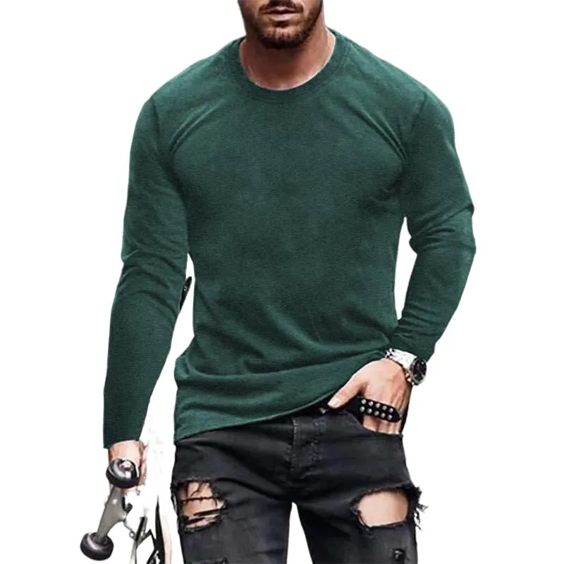 Men's Classic Casual Crew Neck Long Sleeve T-Shirt 78521115K sold by Manly product image thumbnail 2