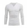 Men's Classic Casual V-Neck Long Sleeve T-Shirt 03851336K sold by Manly