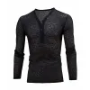 Men's Classic Casual V-Neck Long Sleeve T-Shirt 03851336K sold by Manly