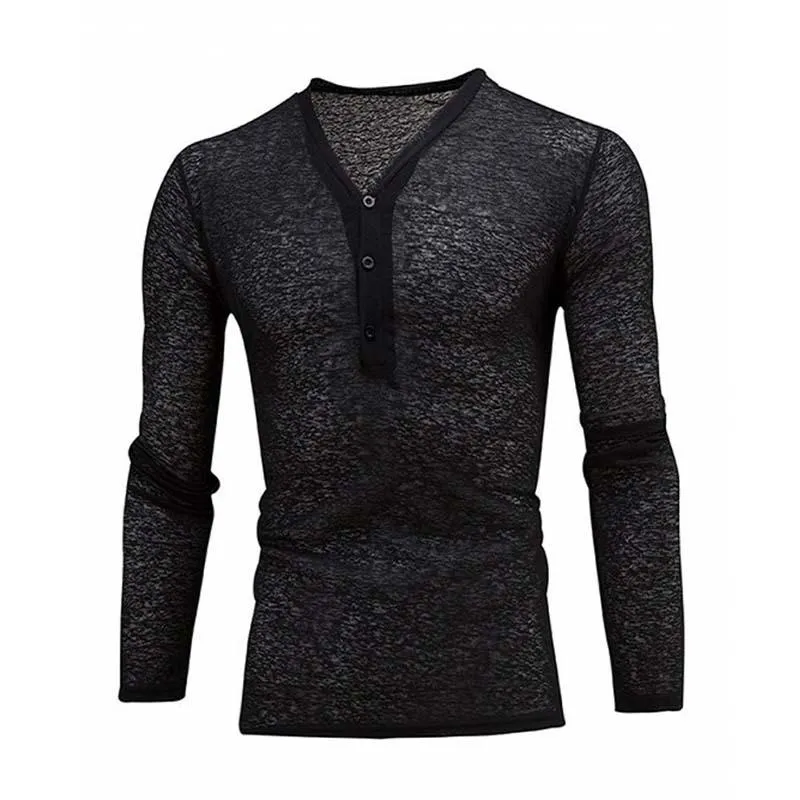 Men's Classic Casual V-Neck Long Sleeve T-Shirt 03851336K sold by Manly product image thumbnail 3