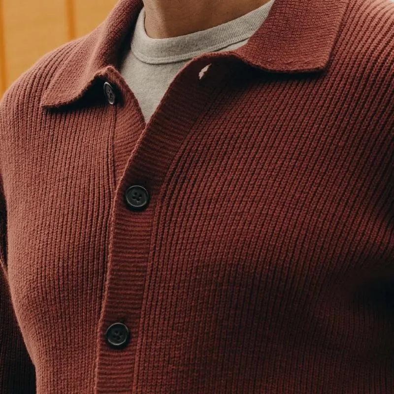 Men's Casual Solid Color Lapel Single Breasted Knitted Cardigan 45651264M sold by Manly product image thumbnail 4