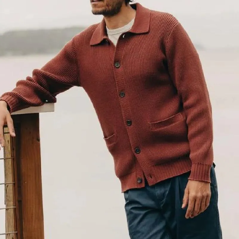 Men's Casual Solid Color Lapel Single Breasted Knitted Cardigan 45651264M sold by Manly product image thumbnail 2