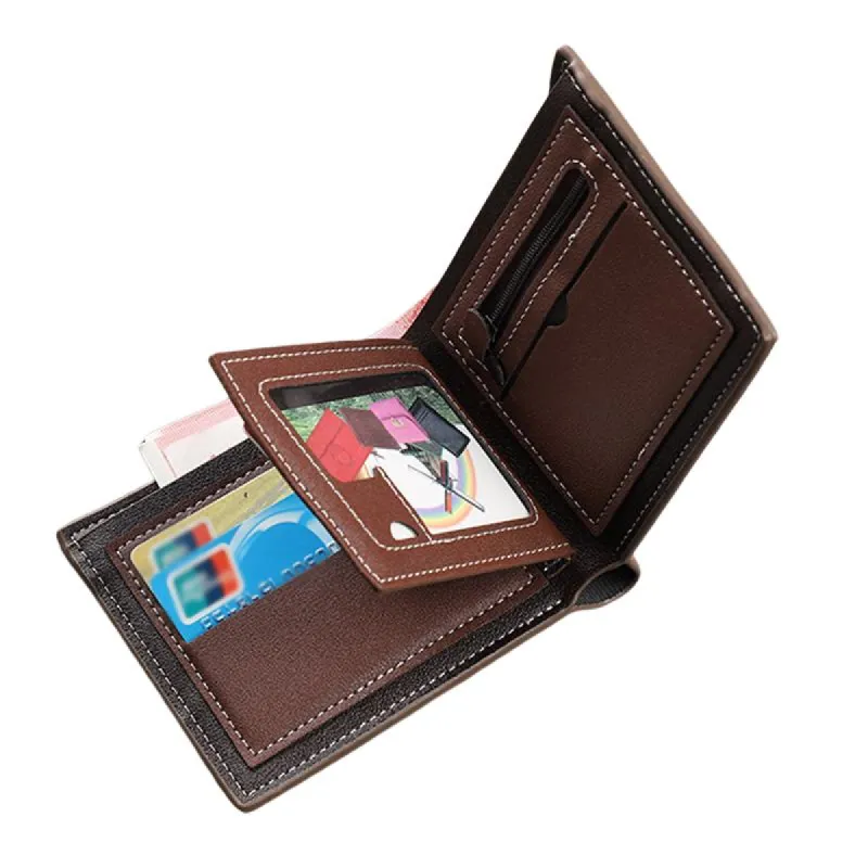 Men's Multi-Card Zipper Leather Wallet 89227195U sold by Manly