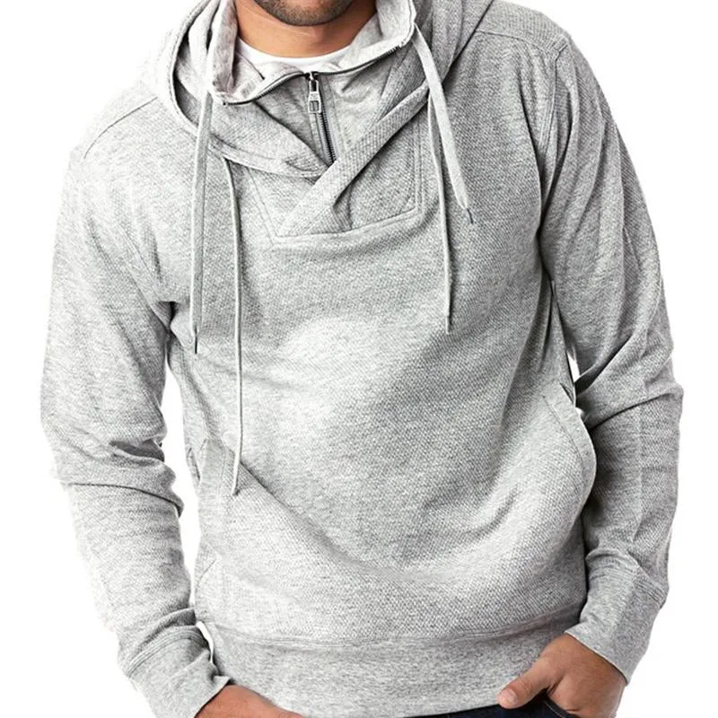 Men's Light Grey Half Zip Hoodie 02943364U sold by Manly product image thumbnail 3