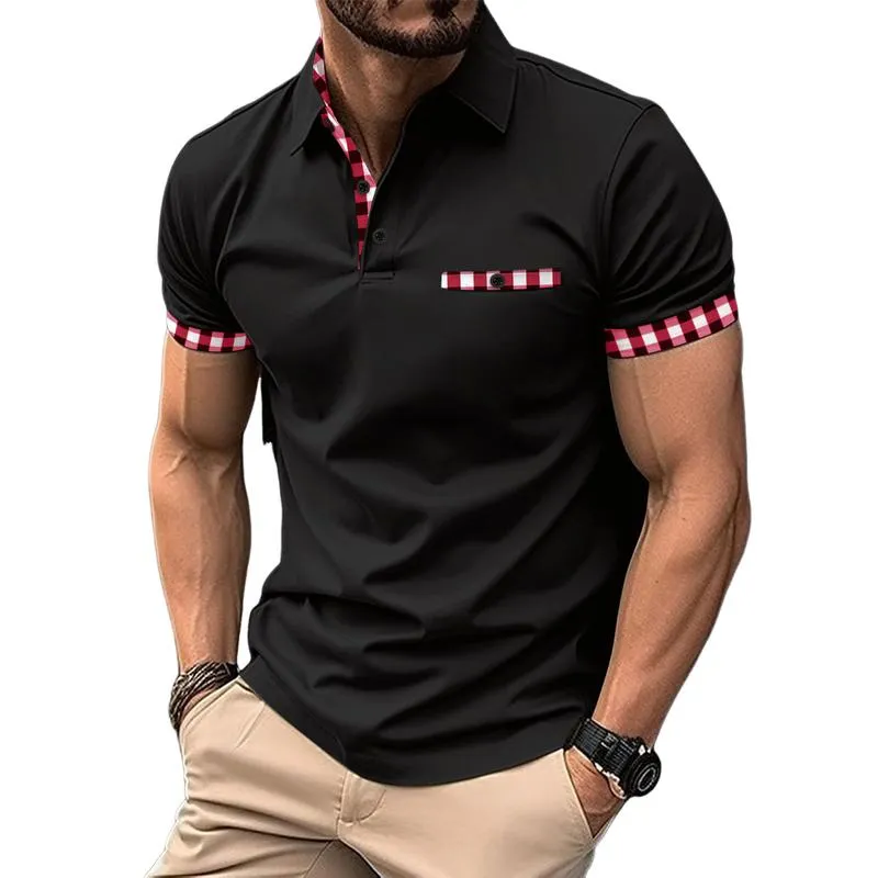 Men's Plaid Short Sleeve POLO Shirt 64655909X sold by Manly product image thumbnail 3