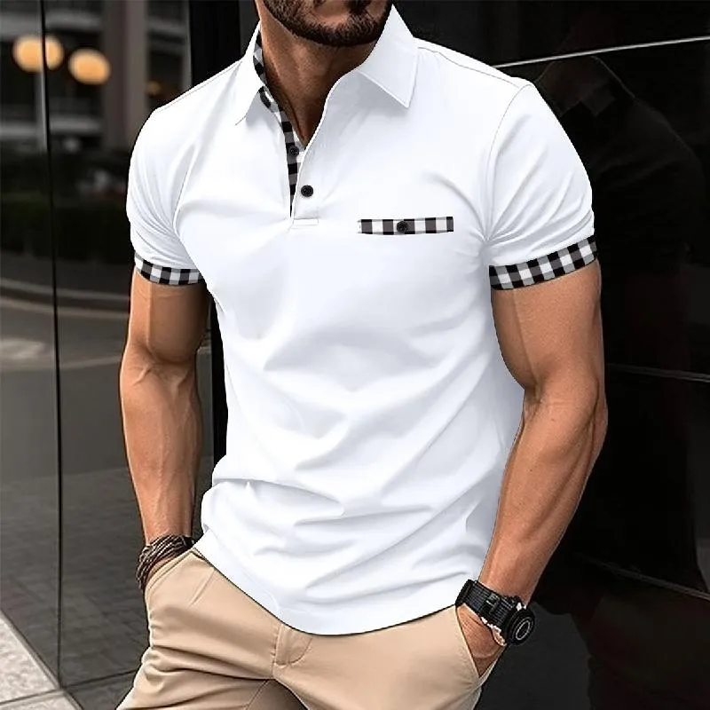 Men's Plaid Short Sleeve POLO Shirt 64655909X sold by Manly product image thumbnail 5
