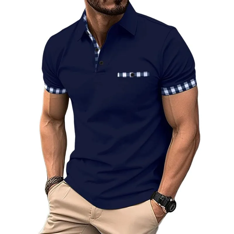 Men's Plaid Short Sleeve POLO Shirt 64655909X sold by Manly product image thumbnail 4