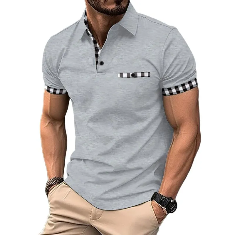Men's Plaid Short Sleeve POLO Shirt 64655909X sold by Manly product image thumbnail 2