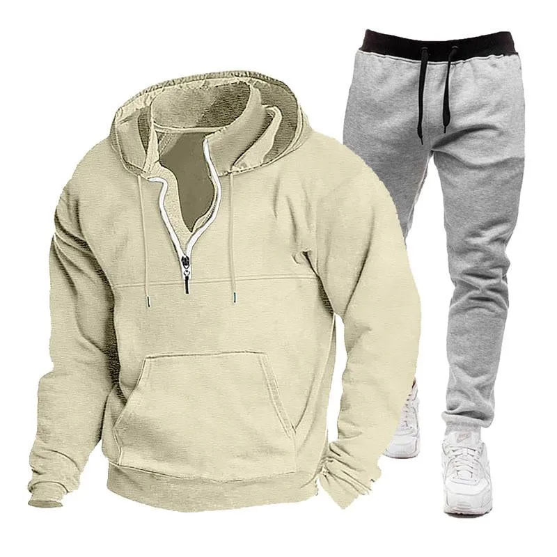 Men's Hooded Casual Sweatshirt and Sweatpants Two-piece Set 87615343X sold by Manly product image thumbnail 5