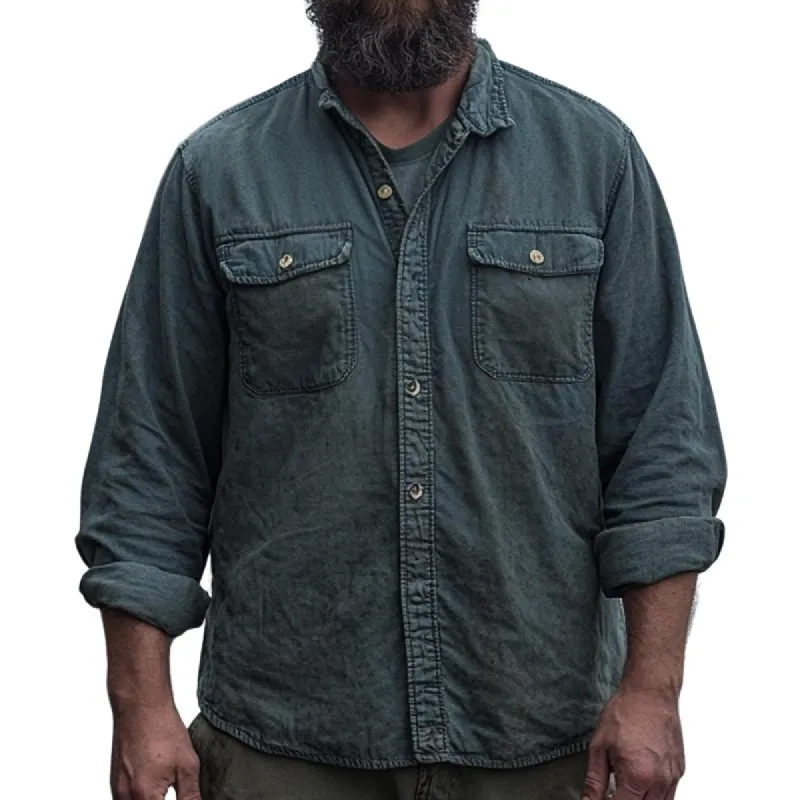 Men's Classic Casual Long Sleeve Lapel Shirt 69616942F sold by Manly