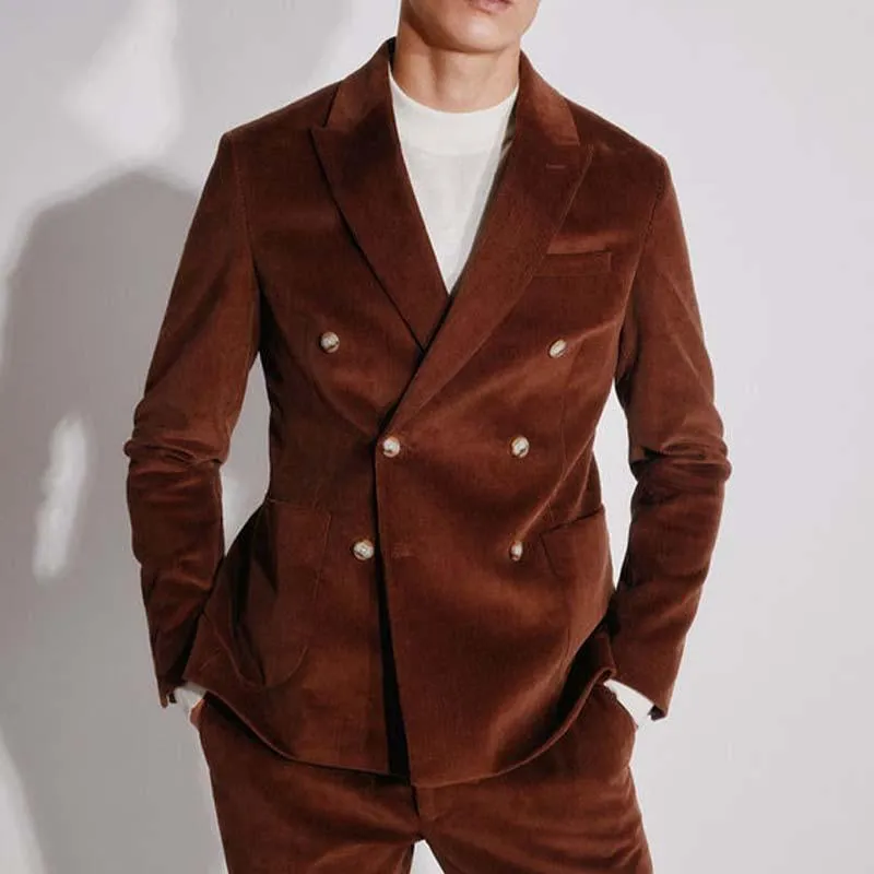 Men's Classic Vintage Double Breasted Velvet Blazer 08260482K sold by Manly product image thumbnail 2