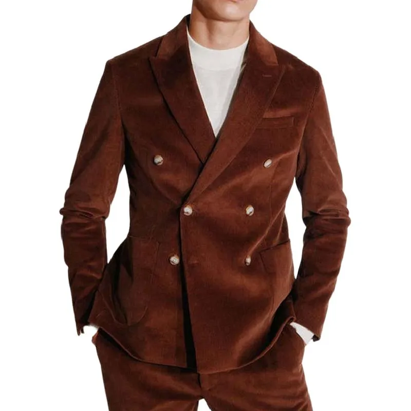 Men's Classic Vintage Double Breasted Velvet Blazer 08260482K sold by Manly