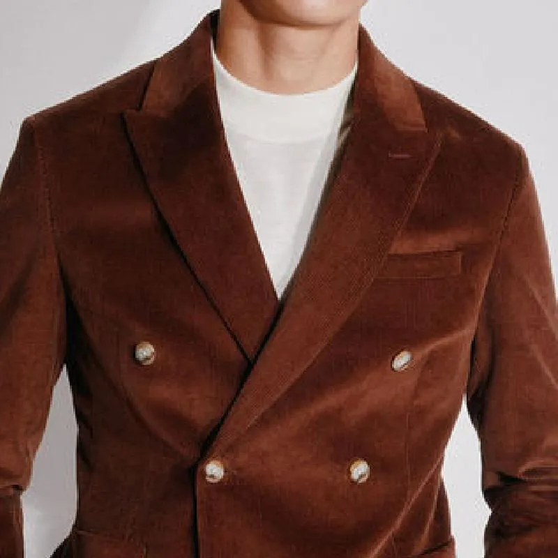 Men's Classic Vintage Double Breasted Velvet Blazer 08260482K sold by Manly product image thumbnail 3