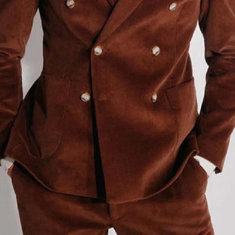 Men's Classic Vintage Double Breasted Velvet Blazer 08260482K sold by Manly product image thumbnail 4