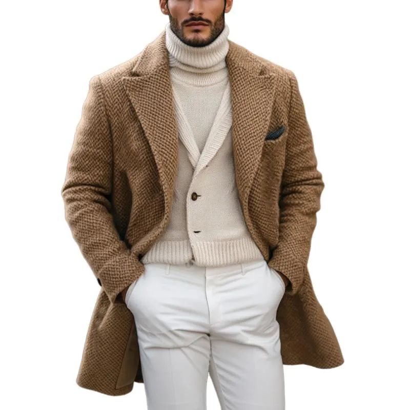 Men's Vintage Mid-Length Button Coat 33072229U sold by Manly