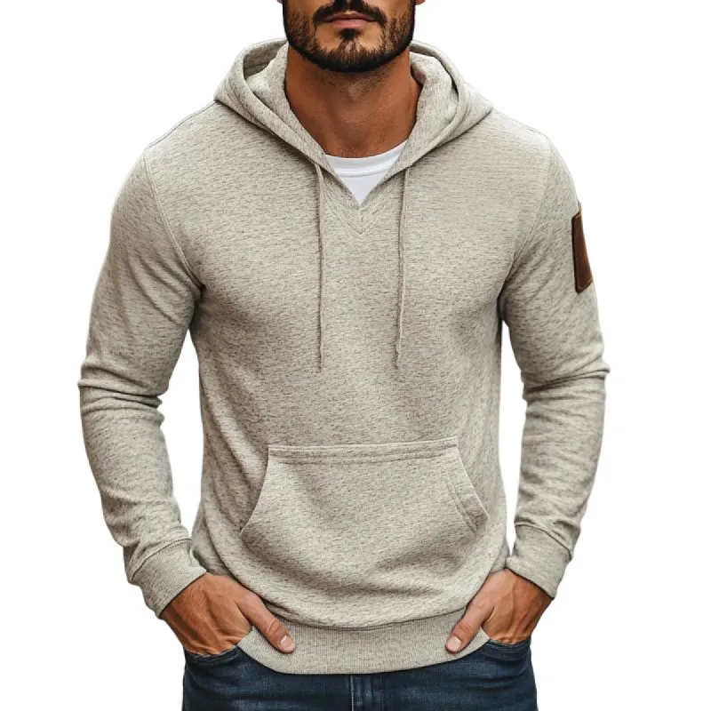 Men's Casual Cotton V-Neck Slim Fit Kangaroo Pocket Hoodie 74498217M sold by Manly