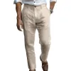 Men's Linen Button Solid Color Breathable Pants 24275767X sold by Manly
