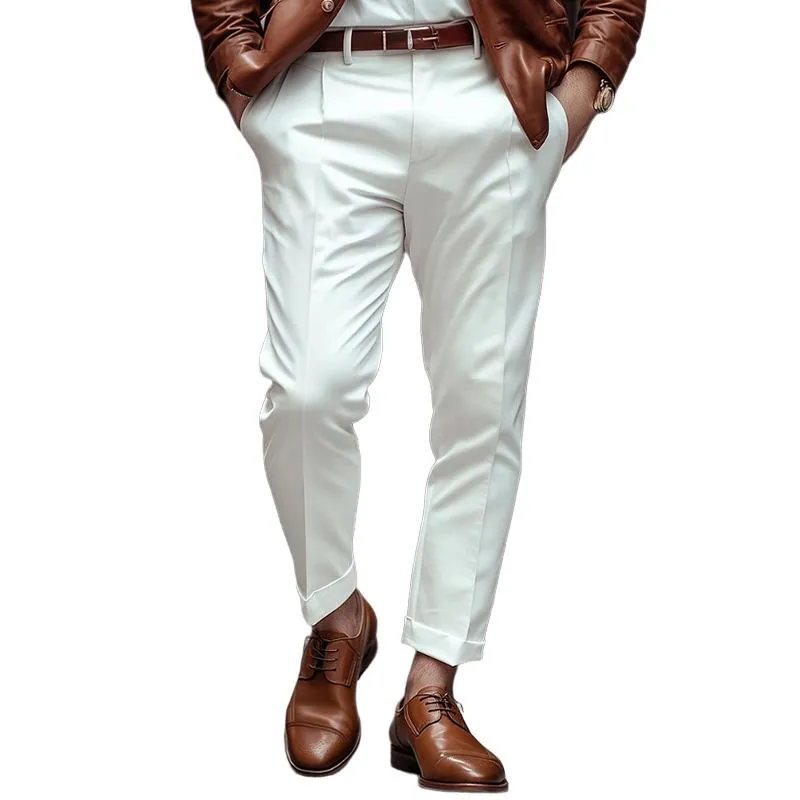 Men's Solid Color Comfortable Straight Suit Pants 68636893X sold by Manly product image thumbnail 2