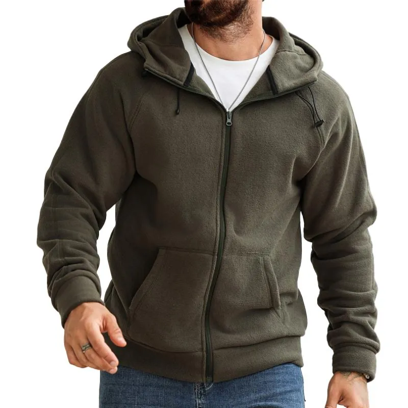 Men's Hooded Polar Fleece Zip-Up Jacket 51830535X sold by Manly